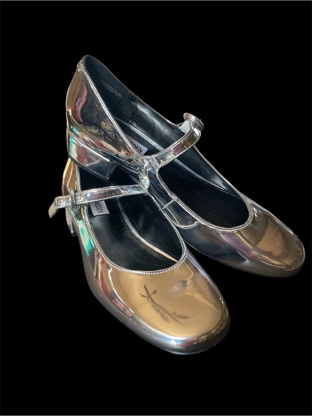 Steve Madden Silver Mary Jane Flats - Picture 3 of 8